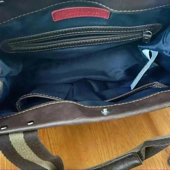 Tommy Hilfiger Handbag 90’s Vintage Brown & Tan Logo 1985 Collection - Picture 5 of 11